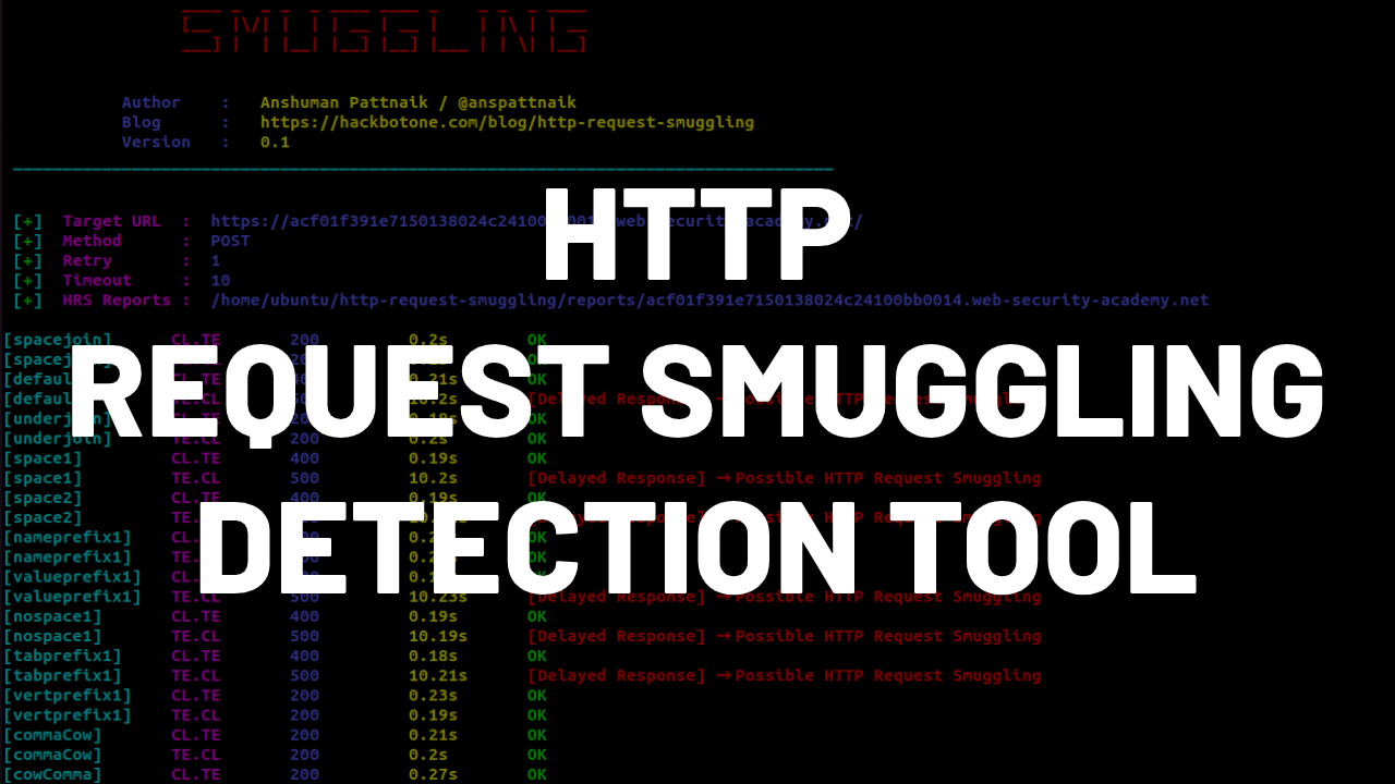 HTTP Request Smuggling Detection Tool——请求走私 - JINGGR安全-JINGGR安全